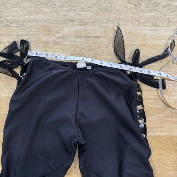 J. Valentine Dolls Kill 2pc. Outfit Black Corset Tulle Mesh Nylon Spandex XS/S - Picture 10 of 15